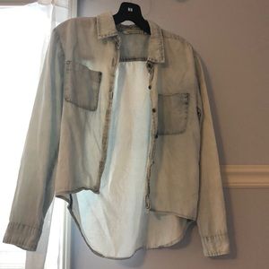 Light blue button down shirt